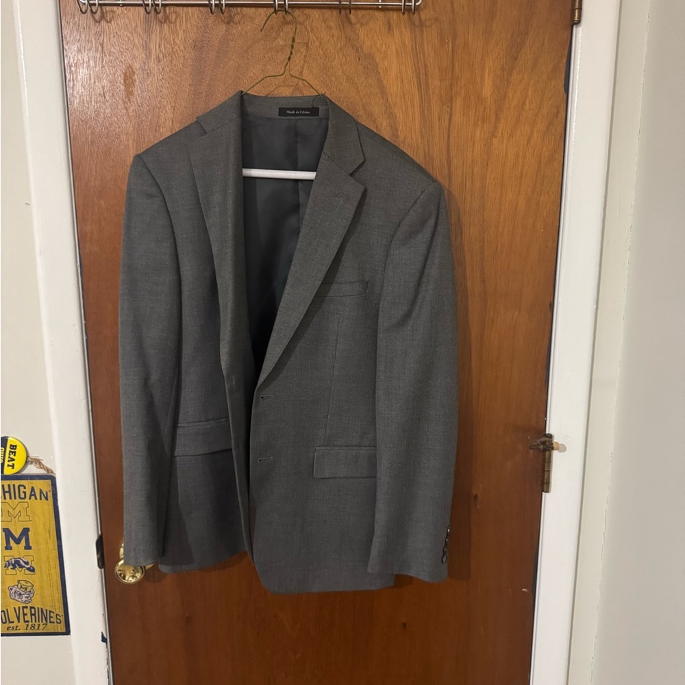 Calvin Klein Gray Sport Coat with Notched Lapel